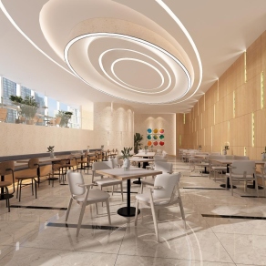 现代餐厅3D模型下载